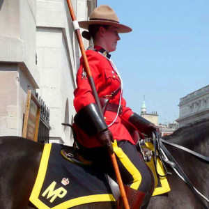 2012 - Photograph of RCMP female member on guard at Buckingham Palace