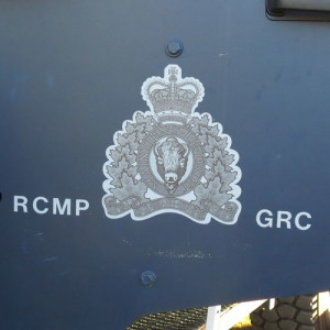 Photograph of an RCMP door decal on their new armoured ERT vehicle